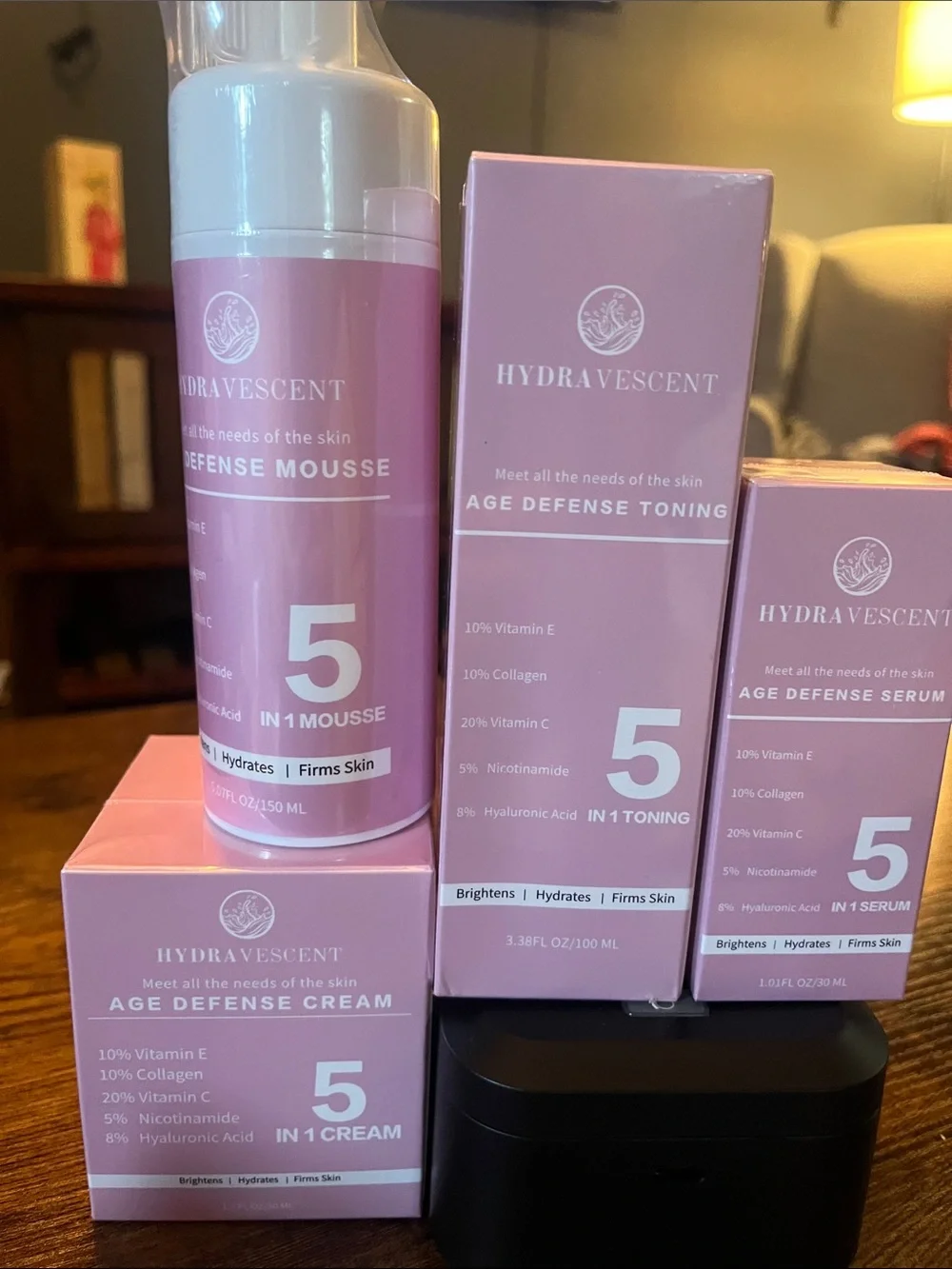 Age Defense 5-in-1 Skincare Set — Pink